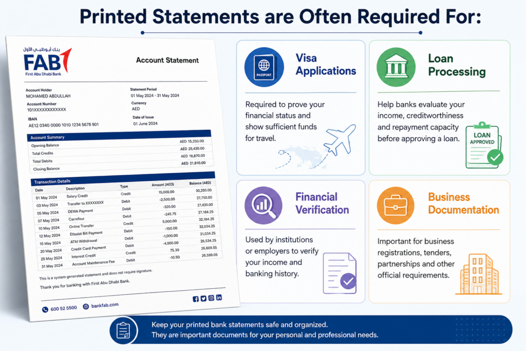 FAB Printed statements requirements 